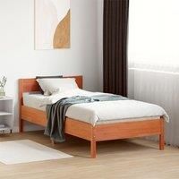 Berkfield Home Bed Frame without Mattress Wax Brown 90x190 cm Single Solid Wood Pine