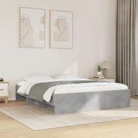 Berkfield Home Bed Frame without Mattress Concrete Grey 160x200cm Engineered Wood | Size: 160x200 cm