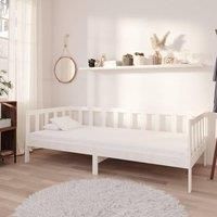 Day Bed White Solid Pinewood 90x200 cm