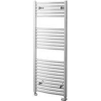 Towelrads Pisa Curved Towel Radiator, 1400 x 500mm - Chrome
