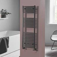 Towelrads Pisa Straight Towel Rail Radiator  Black 1200x400