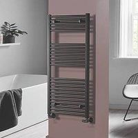 Towelrads Pisa Straight Towel Rail Radiator - Black 1200x600