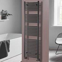 1600mm x 400mm Straight Black Towel Rail  Pisa Range