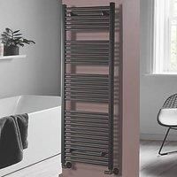 Towelrads Pisa Straight Towel Rail Radiator  Black 1600x600