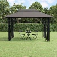 Gazebo with Sidewalls Anthracite 400x300x270 cm Steel