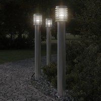 Berkfield Home Outdoor Floor Lamp Silver 110cm Stainless Steel
