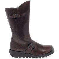 Fly London Women's Mes Mid Calf Chukka Boots Wine UK 7
