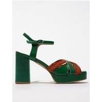 Fly London Women/'s EZUI240FLY Sandal, Emerald/dk. Red/Camel, 8 UK