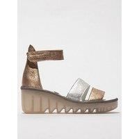 Fly London Women/'s BONO290FLY Sandal, Sahara/Silver/Sahara, 6 UK