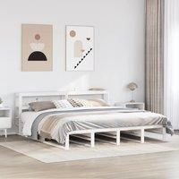 Berkfield Home Bed Frame without Mattress White 200x200 cm Solid Wood Pine