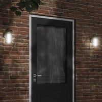 Berkfield Home Outdoor Wall Light Black Stainless Steel