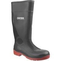 Centek Unisex FS338 Compactor Waterproof Safety Wellington Boots (4 UK) (Black/Red)