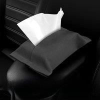 Car Hidden Tissue Holder Box for Tesla Model 3 Y Armrest Seat Back Napkin Center Console Flocking