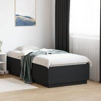 Berkfield Home Bed Frame without Mattress Black 75x190 cm Small Single