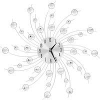 Berkfield Home Wall Clock with Quartz Movement Modern Design 50 cm in Silver
