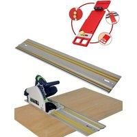 Track Saw Guide Rail Aluminum Extruded Guided Rails for Circular Saw Track Repeatable Rip Cuts & Optimized Bevel & Straight Cuts