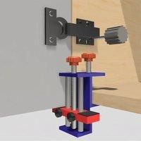 Cabinet Door Mounting Jig, with Support Arm&Clamp, Aluminum Alloy Body Tool for Installing Cabinets