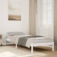 Berkfield Home Extra Long Bed Frame without Mattress White 90x210 cm Solid Wood Pine