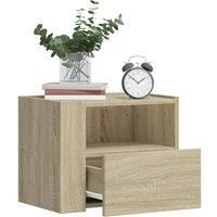 Berkfield Home Wall-mounted Bedside Cabinets 2 pcs Sonoma Oak 45x30x35 cm in Brown | Size: 45 x 30 x 35 cm