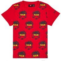 LEGO Boy/'s Lwtaylor 611 T-Shirt S/S, red, 4 Years