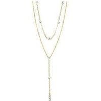 Pilgrim Kamari Crystal Chain Necklace Gold-Plated