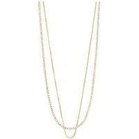 Pilgrim Mille Crystal Necklace 2-In-1 Gold-Plated