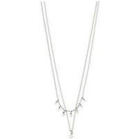 Pilgrim Sia Crystal Chain 2-In-1 Silver-Plated