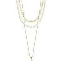 Pilgrim Baker Necklace 3-In-1 Set Gold-Plated