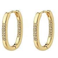 Pilgrim Star Hoops, Gold-Plated