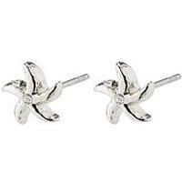 Pilgrim Oakley Starfish Earrings Silver-Plated