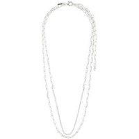 Pilgrim Rowan Recycled Necklace, 2-In-1, Silver-Plated