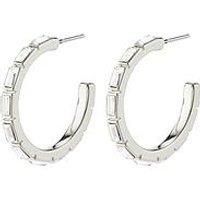 Pilgrim Rue Recycled Hoops Silver-Plated