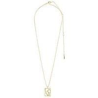 Pilgrim Love Tag, Recycled Love Necklace Gold-Plated