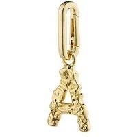 Pilgrim Charm Recycled Letter Pendant , Gold-Plated