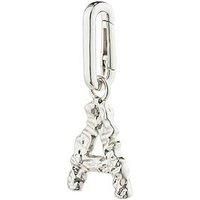 Pilgrim Charm Recycled Letter Pendant , Silver-Plated
