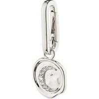 Pilgrim Charm Moon Pendant, Silver-Plated