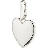 Pilgrim Charm Maxi Heart Pendant, Silver-Plated