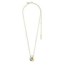 Pilgrim Bloom Coin Necklace Gold-Plated
