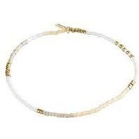Pilgrim Alison Bracelet White, Gold-Plated