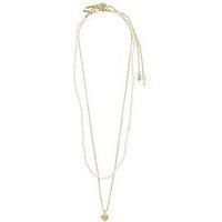 Pilgrim Arlet Necklace 2-In-1 Set, Gold-Plated