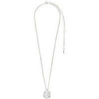 Pilgrim Scottie Recycled Coin Necklace Silver-Plated