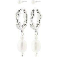 Pilgrim Constance Earrings 2-In-1 Set Silver-Plated