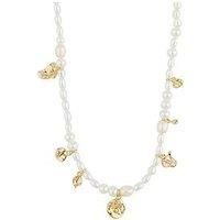 Pilgrim Intent Pearl Necklace Gold-Plated