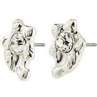 Pilgrim Aias Crystal Earrings Silver-Plated