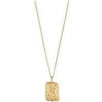Pilgrim Aquarius Zodiac Sign Necklace, Gold-Plated