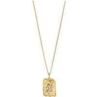 Pilgrim Capricornus Zodiac Sign Necklace, Gold-Plated