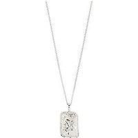 Pilgrim Capricornus Zodiac Sign Necklace, Silver-Plated