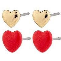 Pilgrim Maeve Recycled Earrings 2-In-1 Set, Gold-Plated