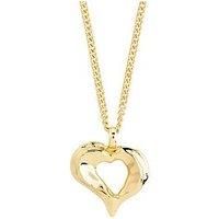 Pilgrim Tide Heart Necklace Gold-Plated