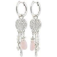 Pilgrim Shift Hoop Earrings Silver-Plated